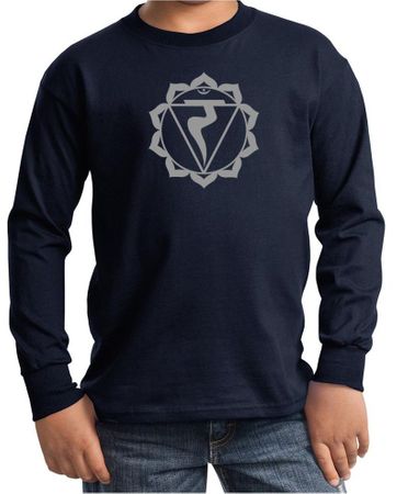 Kids Yoga Shirt Manipura Chakra Meditation Youth Long Sleeve Shirt