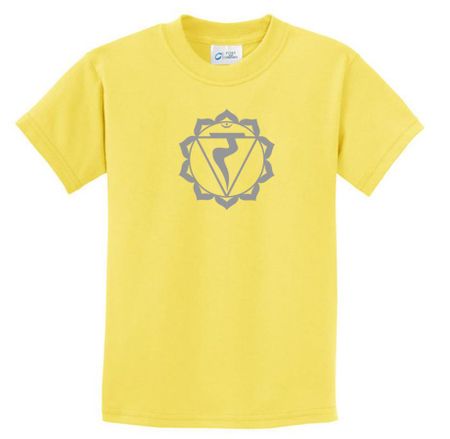 Kids Yoga Shirt Manipura Chakra Meditation Youth T-shirt