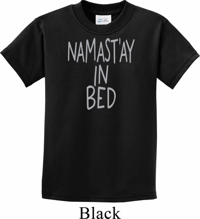 Kids Yoga Shirt Namastay In Bed Tee T-Shirt