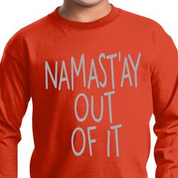Kids Yoga Shirt Namastay Out Of It Long Sleeve Tee T-Shirt
