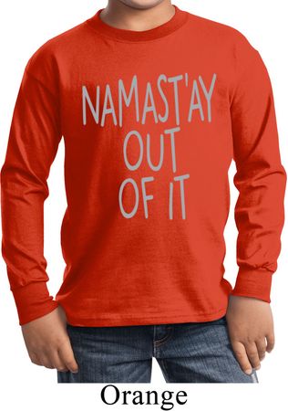 Kids Yoga Shirt Namastay Out Of It Long Sleeve Tee T-Shirt