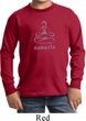 Kids Yoga Shirt Namaste Lotus Pose Long Sleeve Tee T-Shirt