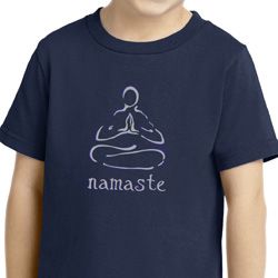 Kids Yoga Shirt Namaste Lotus Pose Toddler Tee T-Shirt