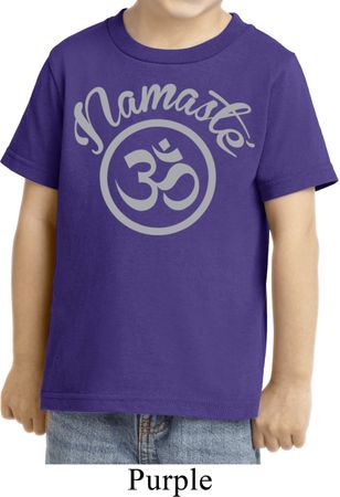 Kids Yoga Shirt Namaste Om Toddler Tee T-Shirt
