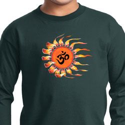 Kids Yoga Shirt Ohm Sun Long Sleeve Tee T-Shirt