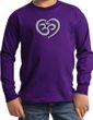 Kids Yoga Shirt OM Heart Long Sleeve Tee T-Shirt