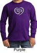 Kids Yoga Shirt OM Heart Long Sleeve Tee T-Shirt