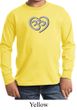 Kids Yoga Shirt OM Heart Long Sleeve Tee T-Shirt