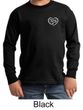 Kids Yoga Shirt OM Heart Pocket Print Long Sleeve Tee T-Shirt