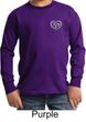 Kids Yoga Shirt OM Heart Pocket Print Long Sleeve Tee T-Shirt