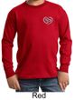 Kids Yoga Shirt OM Heart Pocket Print Long Sleeve Tee T-Shirt