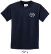 Kids Yoga Shirt OM Heart Pocket Print Tee T-Shirt