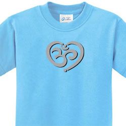 Kids Yoga Shirt OM Heart Tee T-Shirt