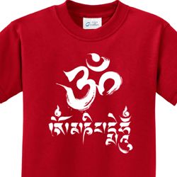 Kids Yoga Shirt OM Mani Padme Hum Tee T-Shirt
