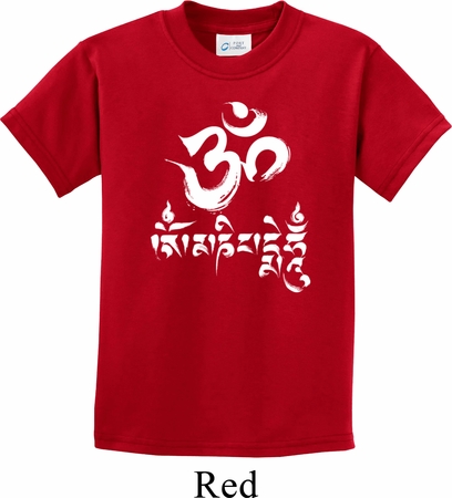 Kids Yoga Shirt OM Mani Padme Hum Tee T-Shirt