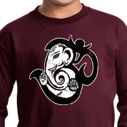 Kids Yoga Shirt Om Mashup Long Sleeve Tee T-Shirt