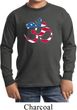 Kids Yoga Shirt Patriotic Om Long Sleeve Tee T-Shirt
