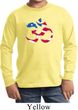Kids Yoga Shirt Patriotic Om Long Sleeve Tee T-Shirt