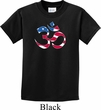 Kids Yoga Shirt Patriotic Om Tee T-Shirt