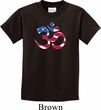 Kids Yoga Shirt Patriotic Om Tee T-Shirt