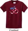 Kids Yoga Shirt Patriotic Om Tee T-Shirt