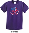 Kids Yoga Shirt Patriotic Om Tee T-Shirt