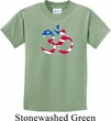 Kids Yoga Shirt Patriotic Om Tee T-Shirt