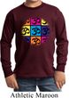 Kids Yoga Shirt Pop Art Om Long Sleeve Tee T-Shirt