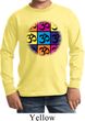 Kids Yoga Shirt Pop Art Om Long Sleeve Tee T-Shirt