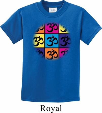 Kids Yoga Shirt Pop Art Om Tee T-Shirt