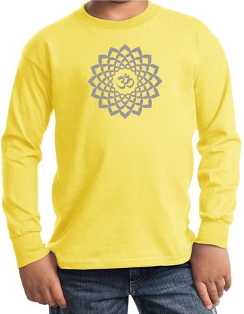 Kids Yoga Shirt Sahasrara Chakra Meditation Youth Long Sleeve Shirt