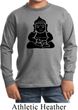 Kids Yoga Shirt Shadow Buddha Long Sleeve Tee T-Shirt