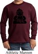 Kids Yoga Shirt Shadow Buddha Long Sleeve Tee T-Shirt