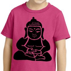 Kids Yoga Shirt Shadow Buddha Toddler Tee T-Shirt