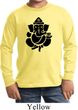 Kids Yoga Shirt Shadow Ganesha Long Sleeve Tee T-Shirt