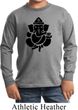 Kids Yoga Shirt Shadow Ganesha Long Sleeve Tee T-Shirt