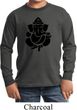 Kids Yoga Shirt Shadow Ganesha Long Sleeve Tee T-Shirt
