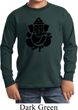 Kids Yoga Shirt Shadow Ganesha Long Sleeve Tee T-Shirt
