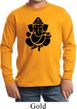 Kids Yoga Shirt Shadow Ganesha Long Sleeve Tee T-Shirt