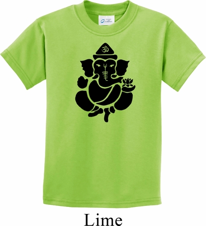 Kids Yoga Shirt Shadow Ganesha Tee T-Shirt