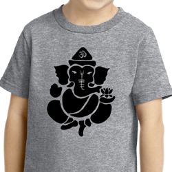 Kids Yoga Shirt Shadow Ganesha Toddler Tee T-Shirt