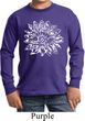 Kids Yoga Shirt Sketch Lotus Long Sleeve Tee T-Shirt