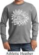 Kids Yoga Shirt Sketch Lotus Long Sleeve Tee T-Shirt