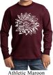 Kids Yoga Shirt Sketch Lotus Long Sleeve Tee T-Shirt