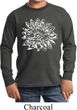 Kids Yoga Shirt Sketch Lotus Long Sleeve Tee T-Shirt