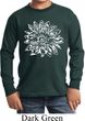 Kids Yoga Shirt Sketch Lotus Long Sleeve Tee T-Shirt