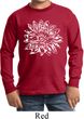 Kids Yoga Shirt Sketch Lotus Long Sleeve Tee T-Shirt