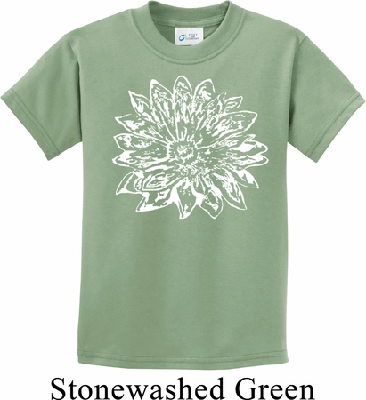 Kids Yoga Shirt Sketch Lotus Tee T-Shirt