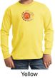 Kids Yoga Shirt Sleeping Sun Meditation Youth Long Sleeve Shirt