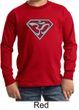 Kids Yoga Shirt Super OM Youth Long Sleeve Shirt